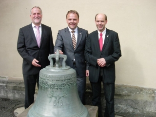 Dekan Braun, Finanzstaatssekretär Ingo Rust (SPD) und Gernot Gruber